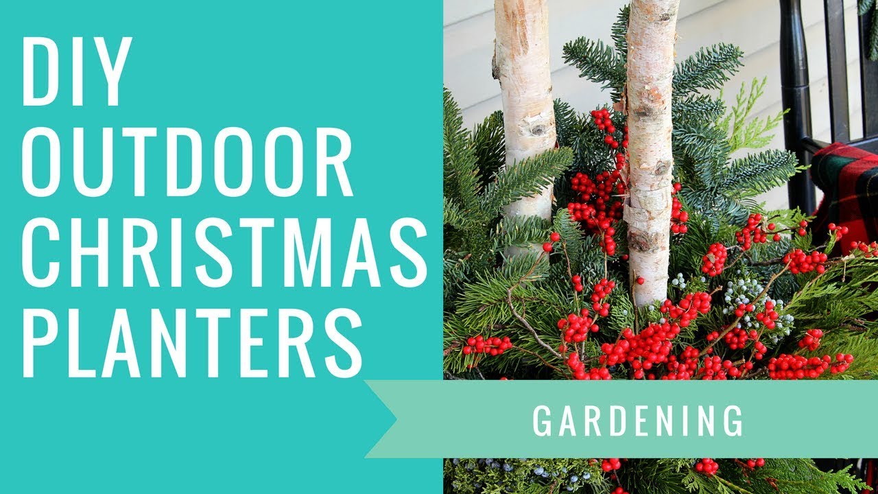 Outdoor Christmas Planters