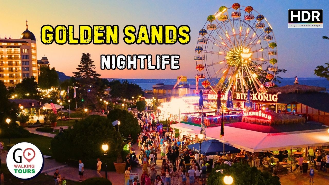 🔥 Crazy Nightlife in Golden Sands Bulgaria 🔥 Stunning 4K HDR Night Walk 2024