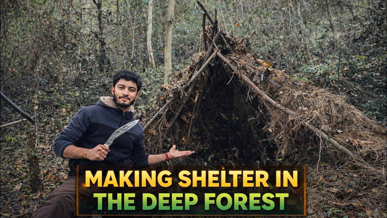 Alone in the Deep Forest | Making a Survival Shelter | The Kailasha