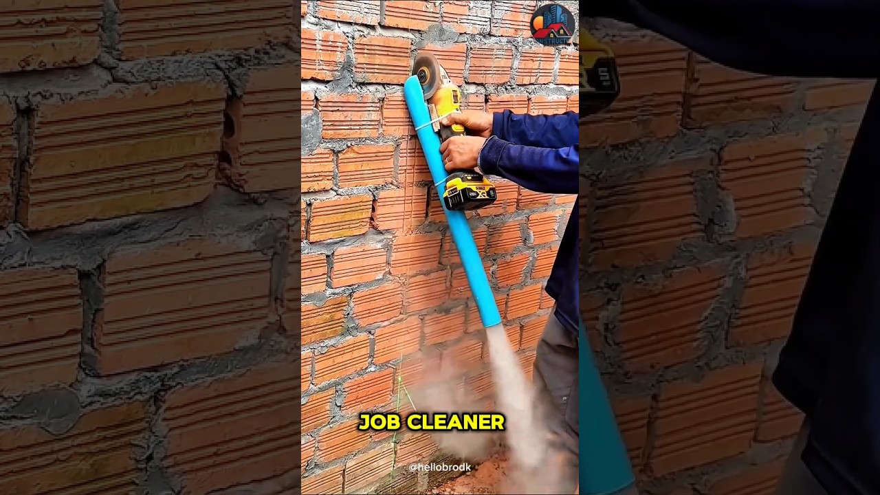 Smart Wall Cutting Hack to Keep Dust Off Your Face 🔥✅#usashorts #usa