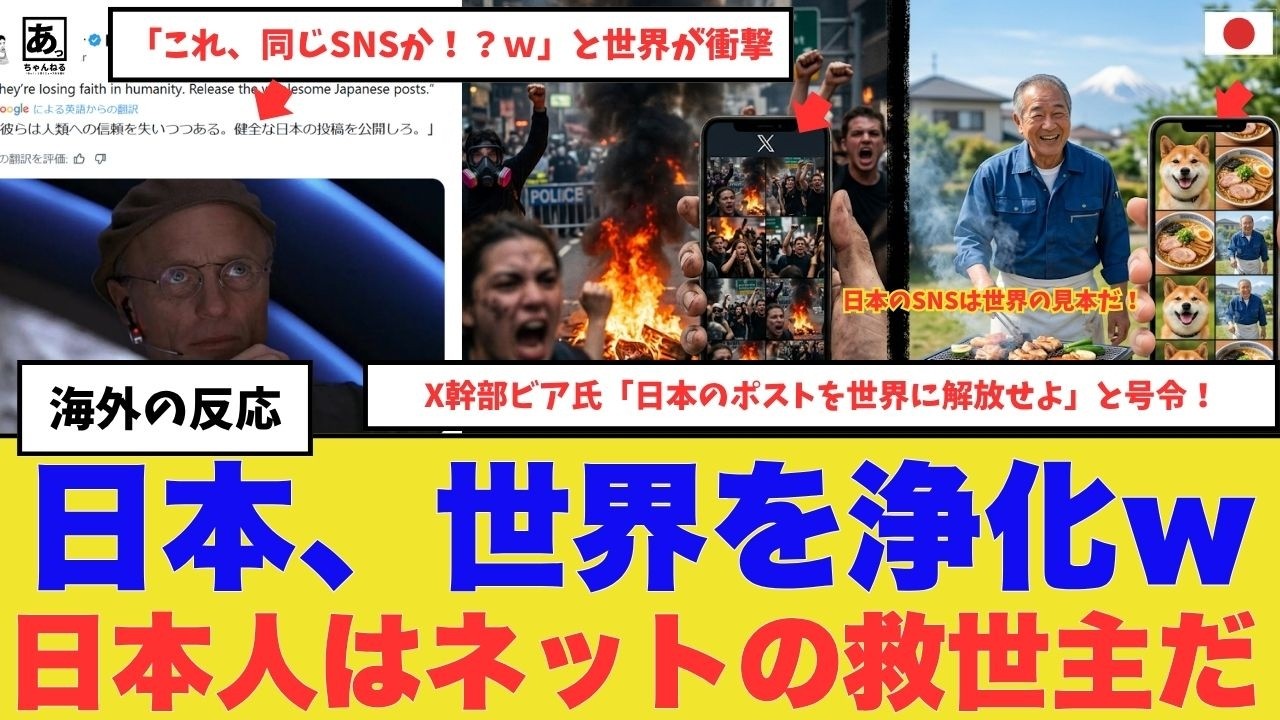 【驚愕】X幹部ニキータが全米に命令。『健全な日本の投稿を解放せよｗ』と全米が「これこそ俺たちが求めた世界だｗ」と脱帽。「日本よ、なぜタイムラインを&ldquo;浄化&rdquo;したんだｗ」　#海外の反応