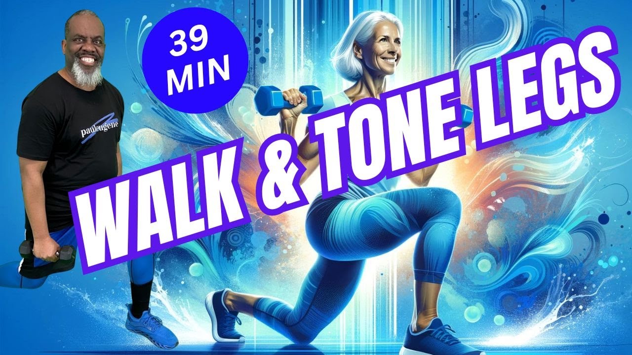 Walk Tone & Shape Up Your Legs Workout at Home with Dumbbell Weights | 39 Min | All Fitness Levels