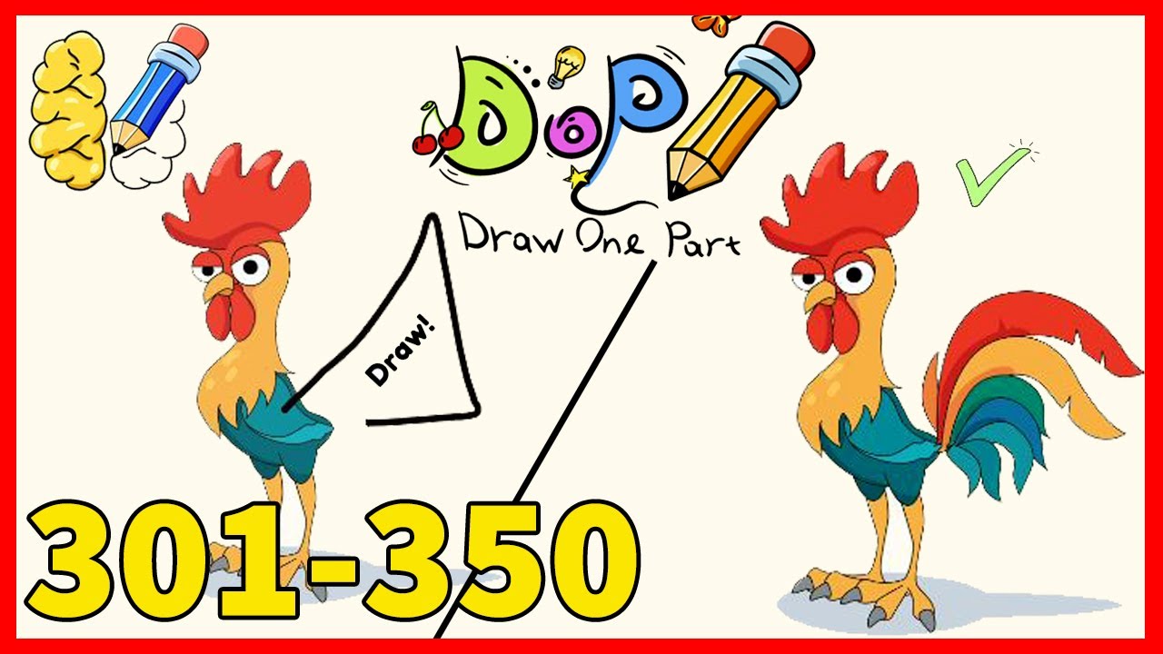 DOP: Draw One Part All Levels 301 - 350 Solution or Walkthrough