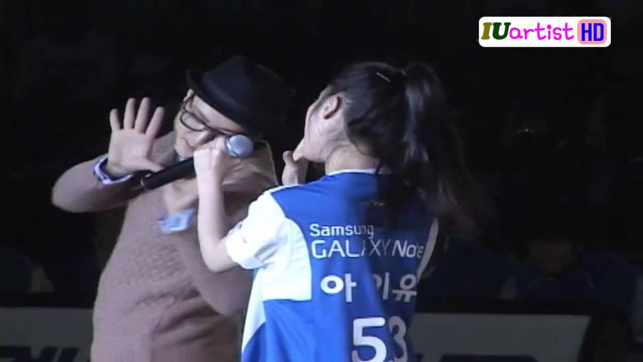 [2012.02.11] IU Threw The First Ball in The Basketball Game(KBL) & Live Concert