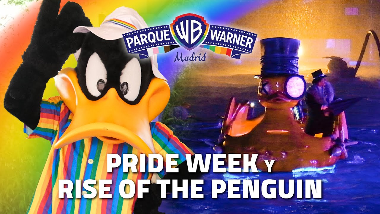 🌈 Primer ORGULLO de PARQUE WARNER y NUEVO ESPECTÁCULO de DRONES (Rise of The Penguin) | 2025