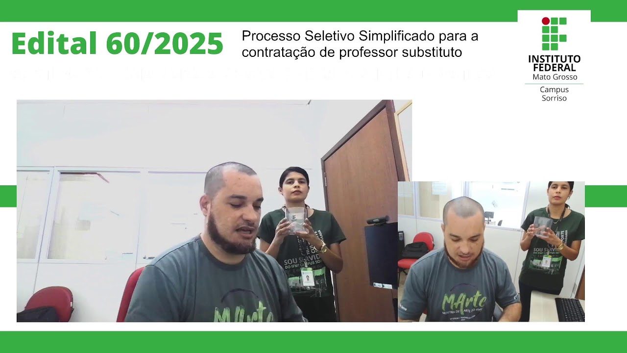 Edital 60/2025 - Professor Substituto - Sorteio do tema para prova de desempenho didático