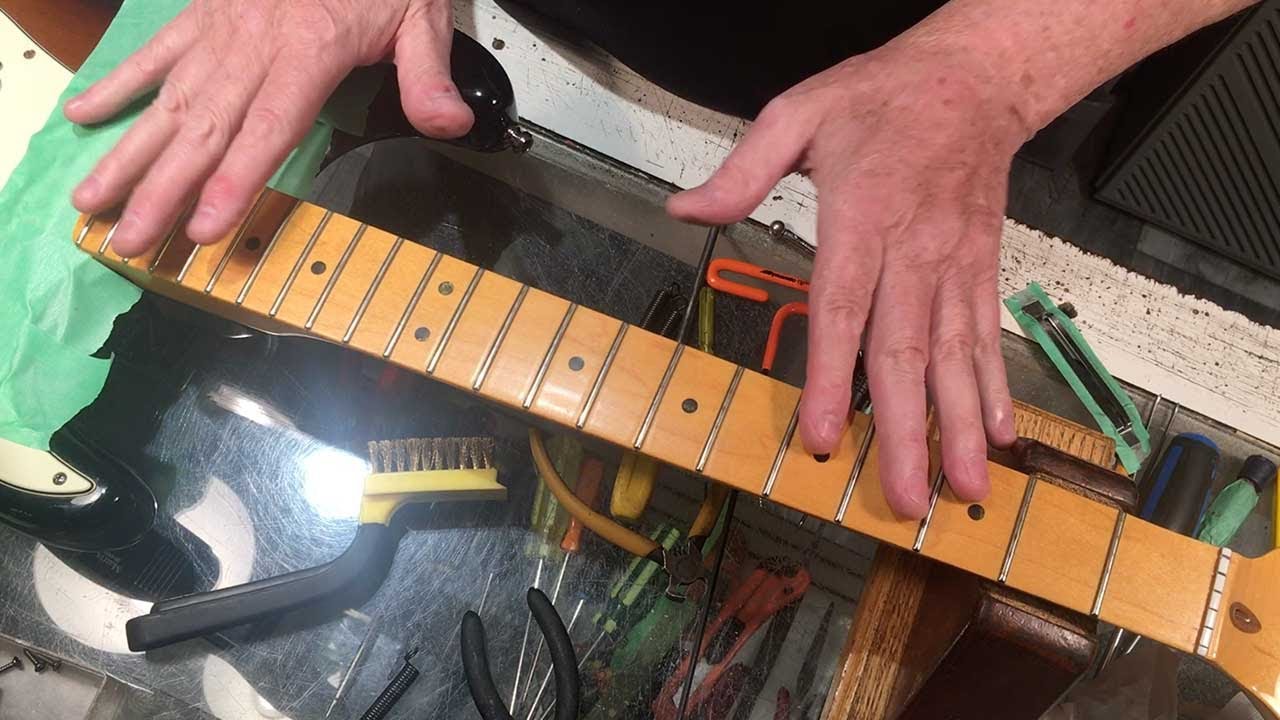 How to quickly clean a maple fretboard with a urethane finish