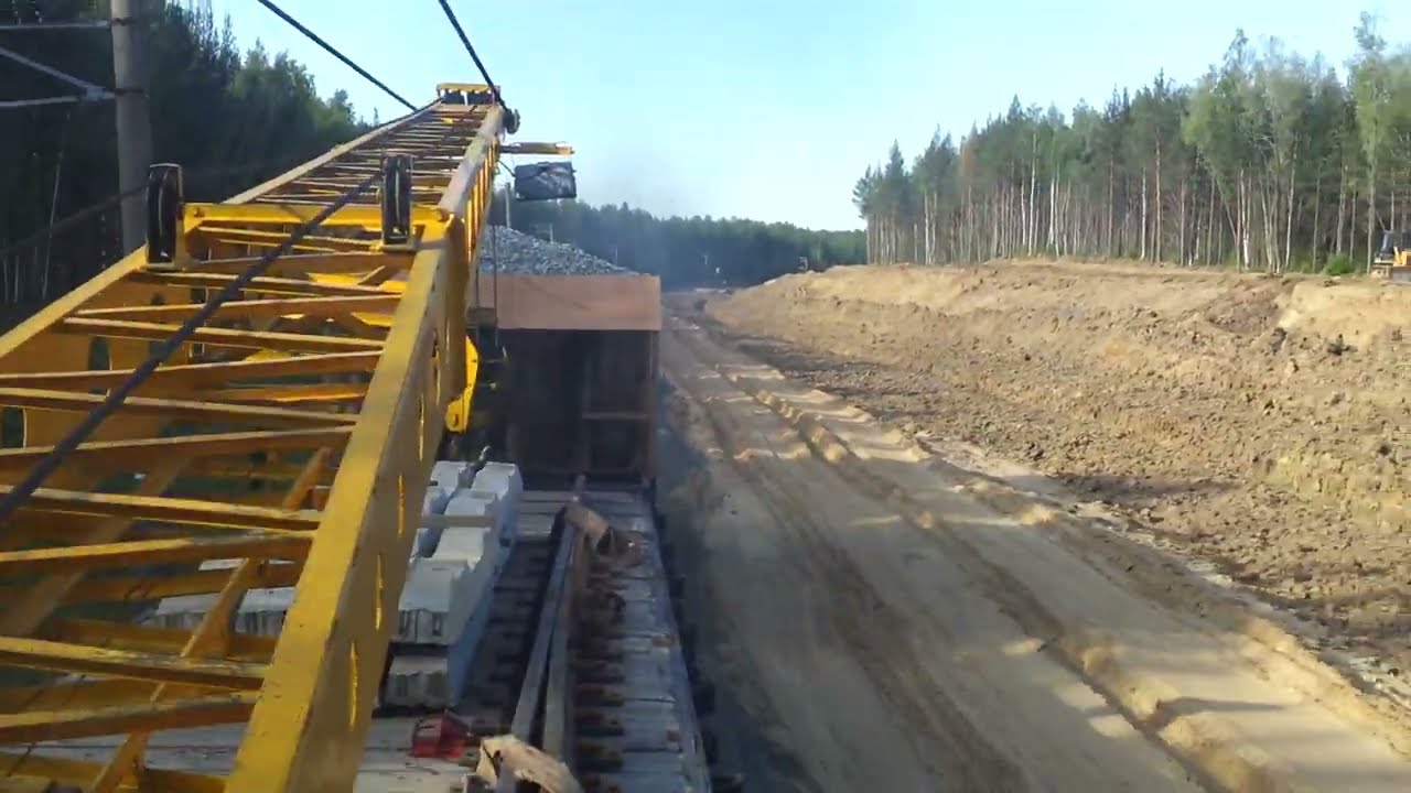 Стройка века. Сопровождение крана КДЭ-163 на окно.