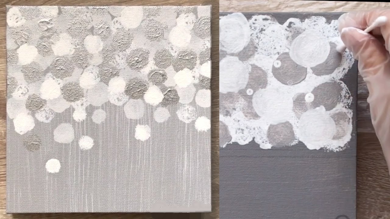 Abstract Acrylic Painting Cotton Balls Techniques And Ideas
