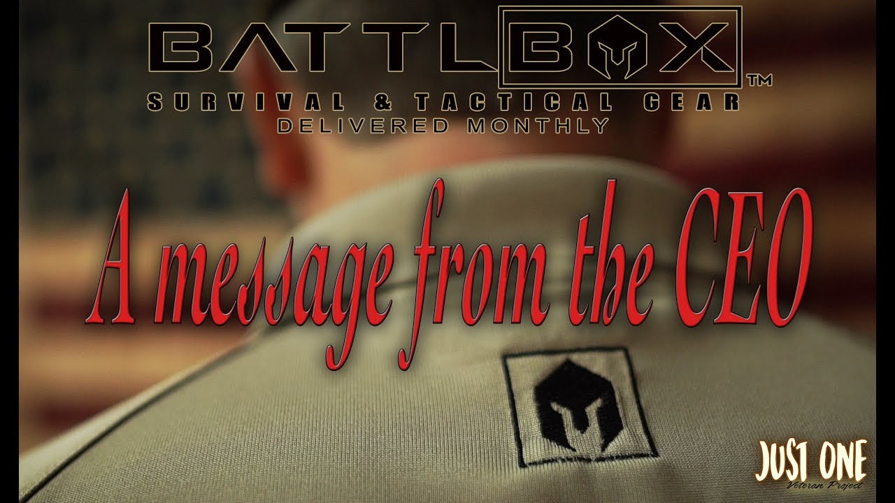 Just One Veteran Project. A message from the CEO of BattlBox