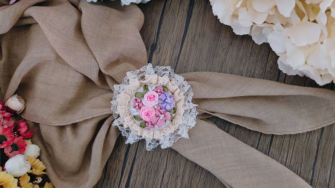 Recycling Plastic Bottle - Embroidered Scarf Ring From Recycled Bottle - Product To Sell - Gift Idea