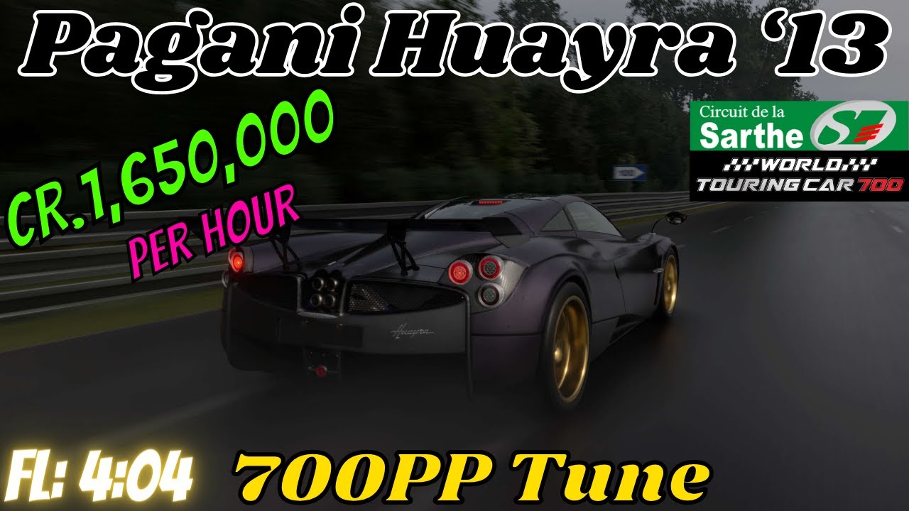 GT7|Pagani Huayra ‘13|La Sarthe 700pp Build|1.46(Requested)