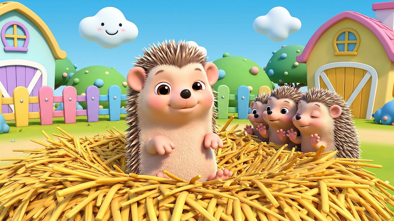 Cinco Pequeños Erizos Bebés se Acurrucan | Rimas de Invierno y Conteo para Niños