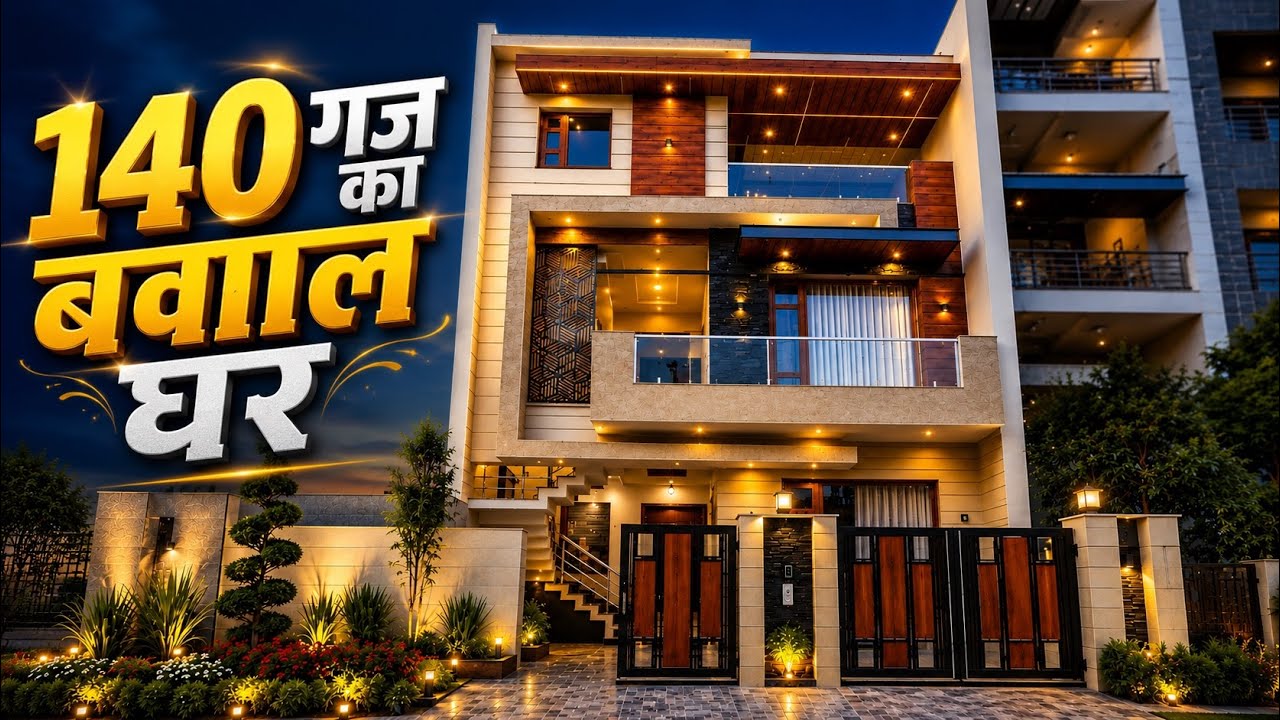 Brand New 140 Gaj Double Story 4 BHK House Design With Luxury Interior Design | House Sale in Mohali
