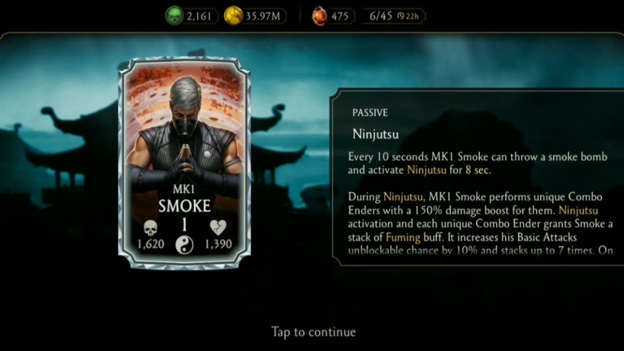 MK mobile new update and buying MK1 SMOKE summon pack
