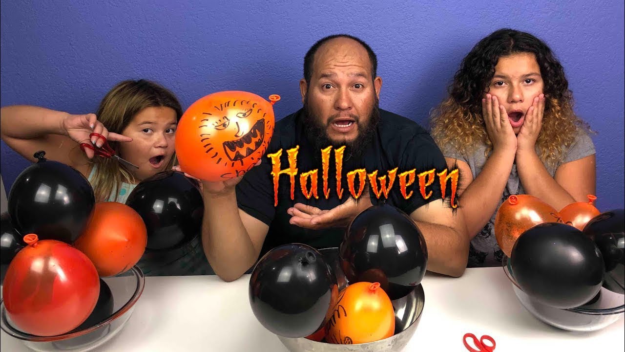 Making Slime With Balloons! Slime Ballon Tutorial Halloween Edition