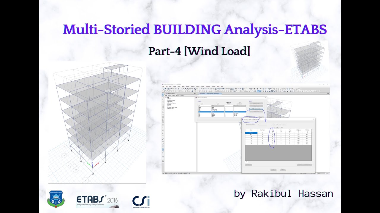 Wind Load in ETABS (User loads)