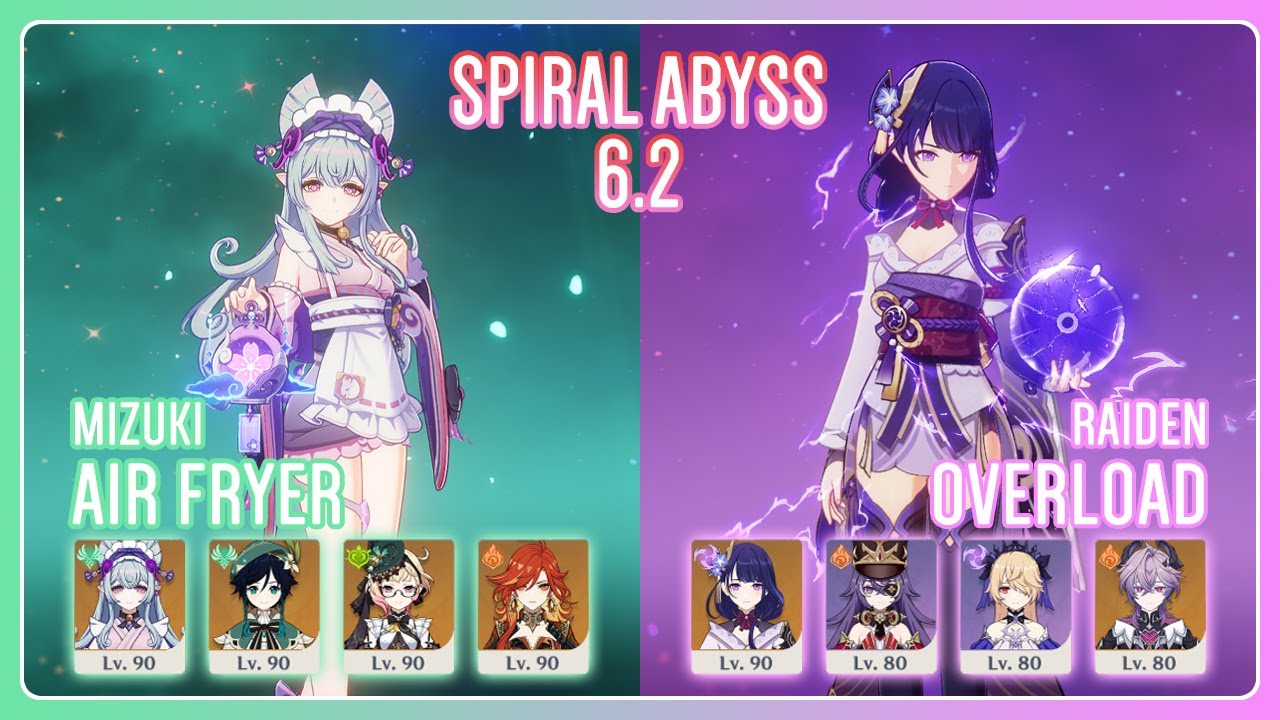 C0 Mizuki Air Fryer & C2 Raiden Overlad | Spiral Abyss 6.2 | Genshin Impact