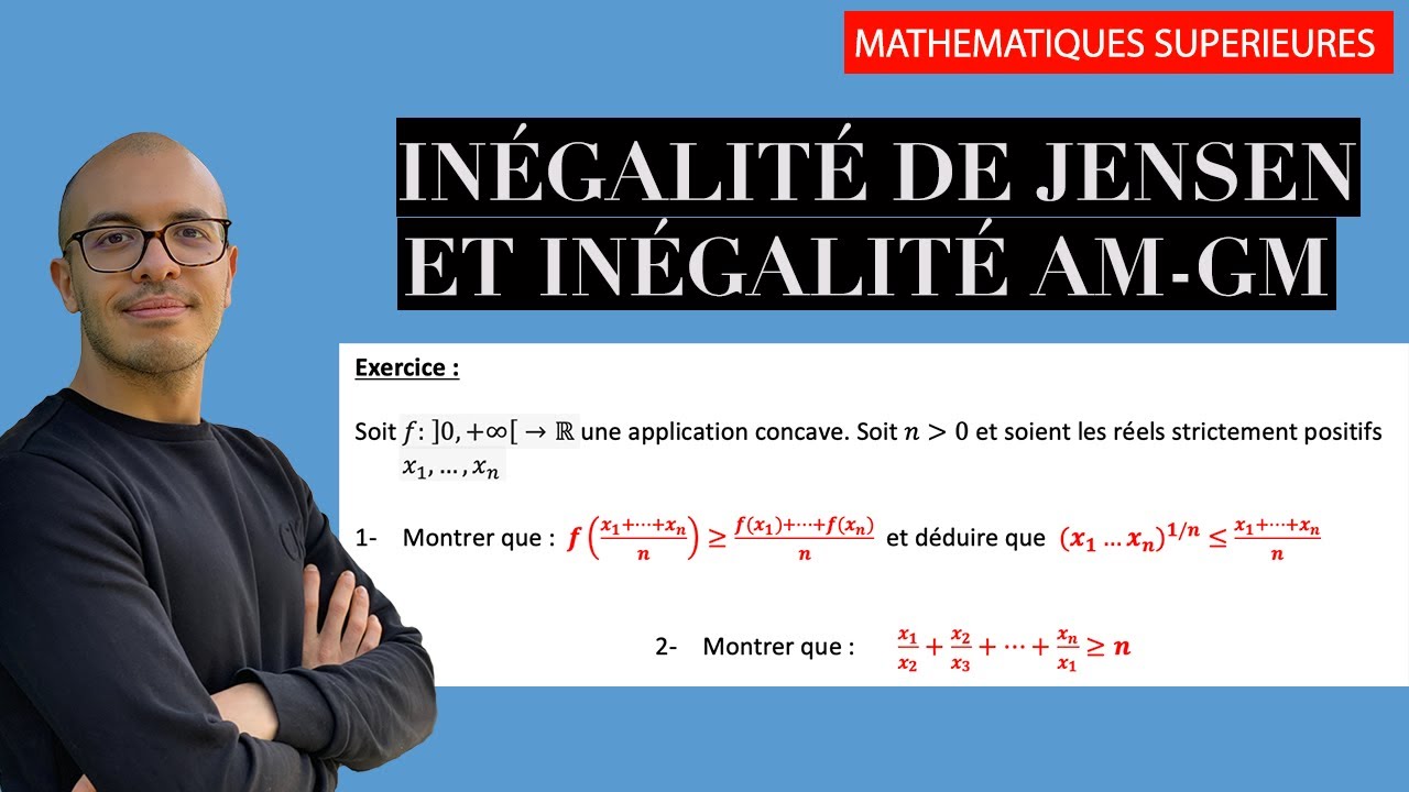 Inégalité de Jensen et inégalité Arithmético-Géométrique - Démonstration et exercice