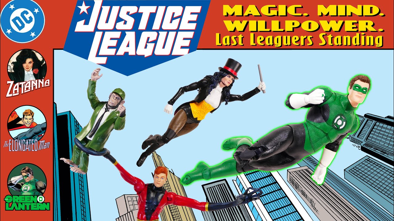 McFarlane DC Multiverse Page Punchers Zatanna, Detective Chimp, The Elongated Man, and Hal Jordan