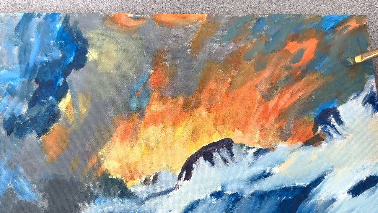 ASMR Oil Painting Sky Details | Impressionist Fisherman Series Ep. 5 | Atmospheric Layers