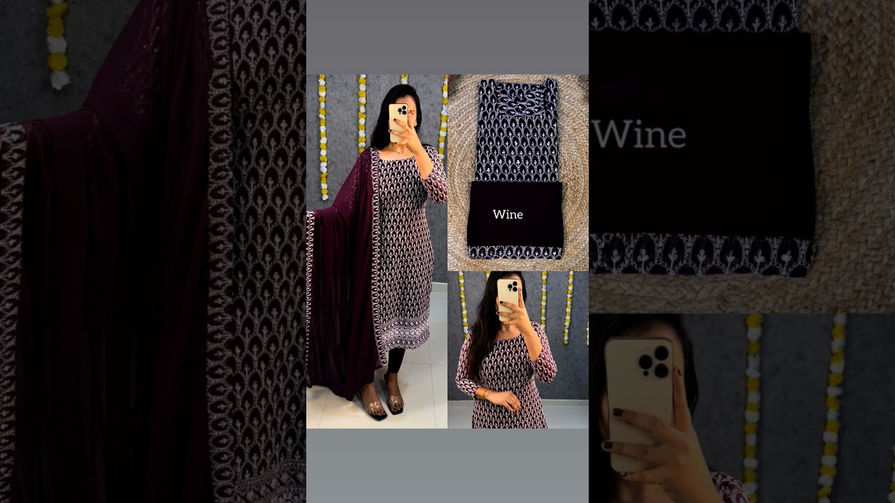 *Side knot kurtis + dupata*Kurti : georgette with full sequence work