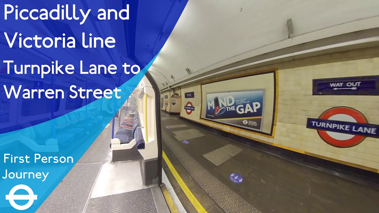 London Underground First Person Journey - Turnpike Lane to Warren Street via Finsbury Park