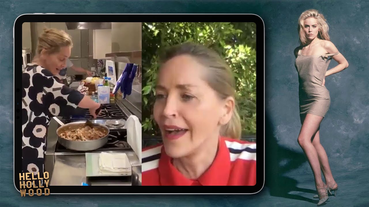 Hello Hollywood TV - What has Sharon Stone been doing at home lately?