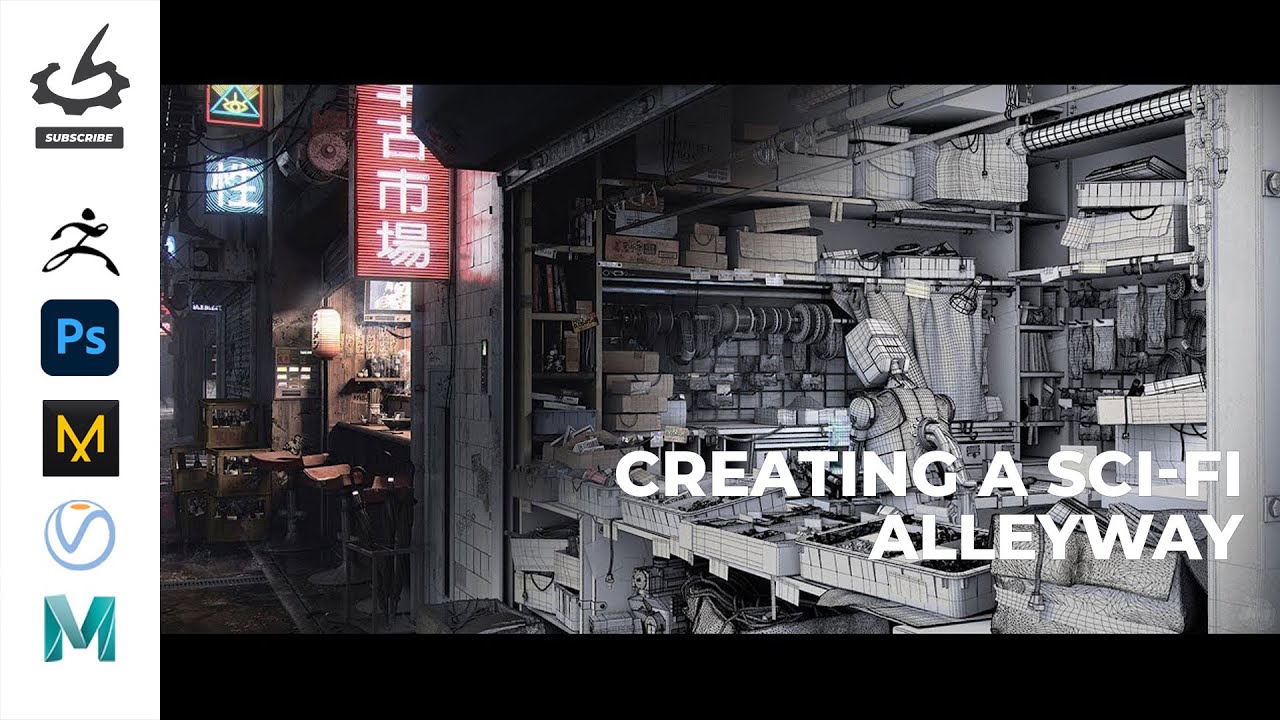 Creating a Sci-Fi Alleyway, Detailed Environment techniques with Devon Fay