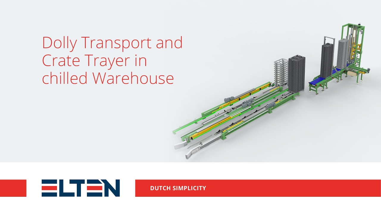 Dolly Transport and Crate Trayer in chilled Warehouse | Handling machines | Elten Logistic Systems