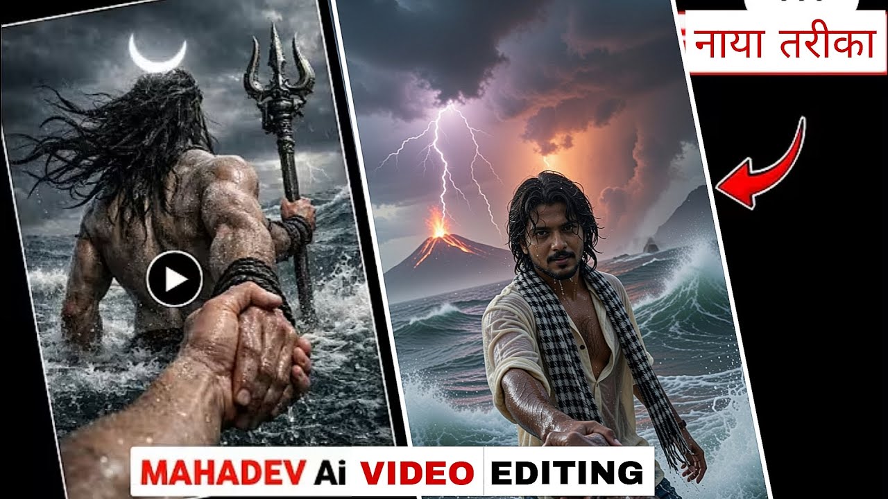 Lord Shiv Hand Holding Ai Video Editing | Instagram Trending Mahadev Reels Editing