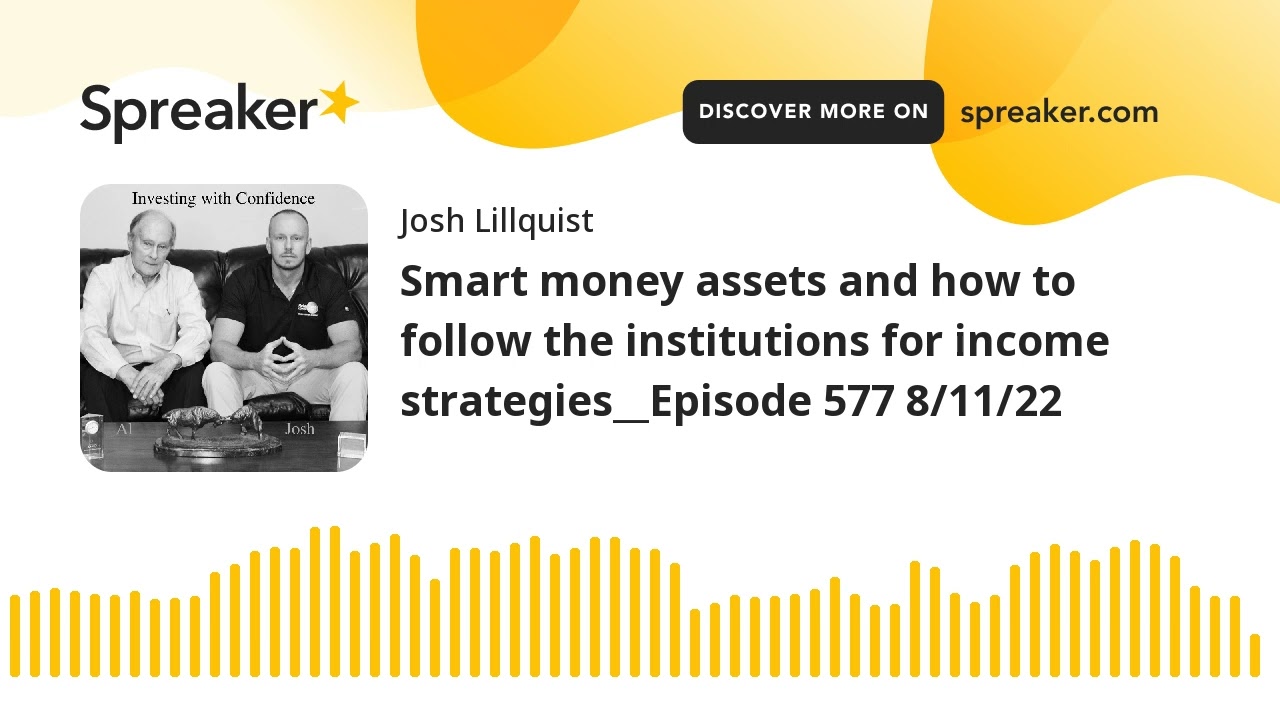 Smart money assets and how to follow the institutions for income strategies__Episode 577 8/11/22
