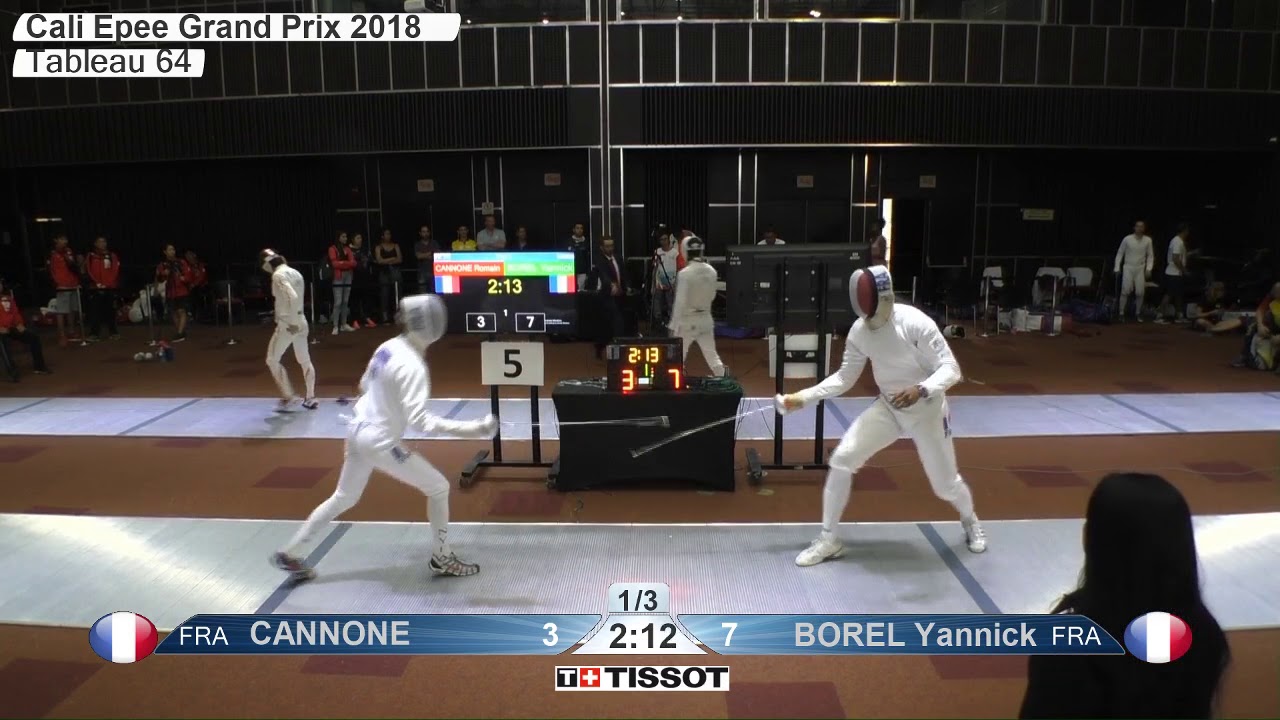 FE 2018 113 T64 05 M E Individual Cali COL GP 5 BOREL FRA vs CANNONE FRA