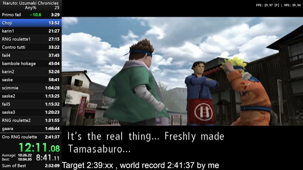 Naruto: Uzumaki Chronicles any% speedrun in 