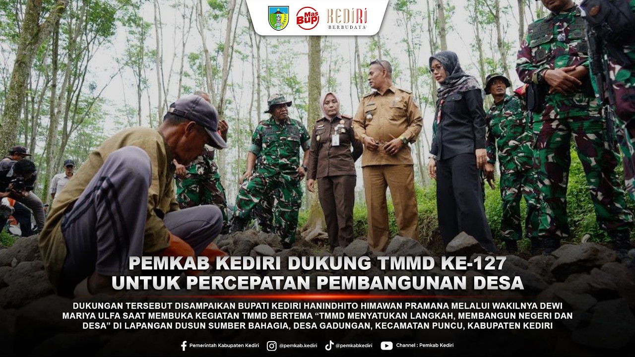 Pemkab Kediri Dukung TMMD ke-127 untuk Percepatan Pembangunan Desa