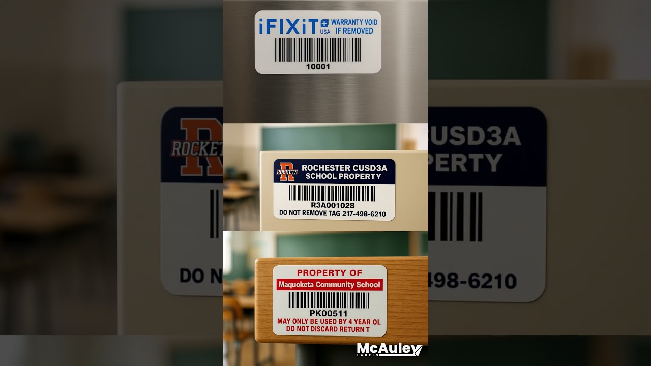 Asset Tags for Equipment - Custom and Durable Labels with Clean Look | McAuley Labels