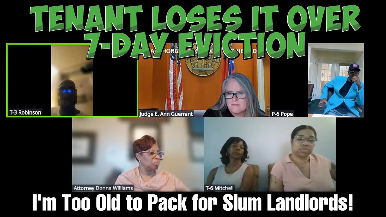 Tenant LOSES IT Over 7-Day Eviction - I'm Too Old to Pack for Slum Landlords!
