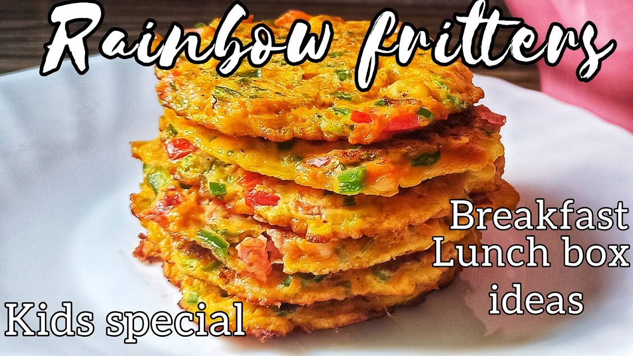 rainbow fritters| kids special breakfast and lunch box idea| healthy recipes|stolen recipes by shaa