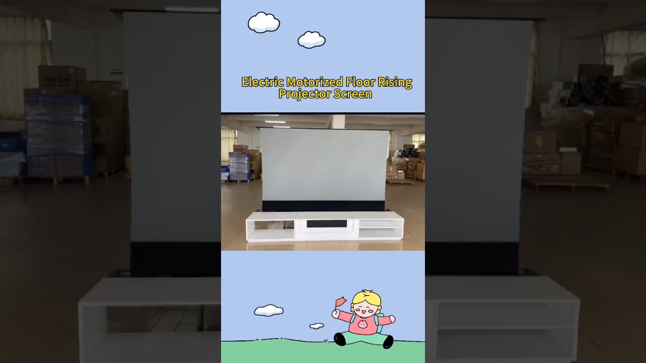 120 Inch Movie Electronic Projector Screen With Remote Control Motorized Projection Screen #screen