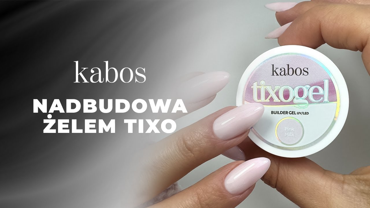 Nadbudowanie paznokci żelem Tixo od Kabos - żel budujący do paznokci z tiksotropią