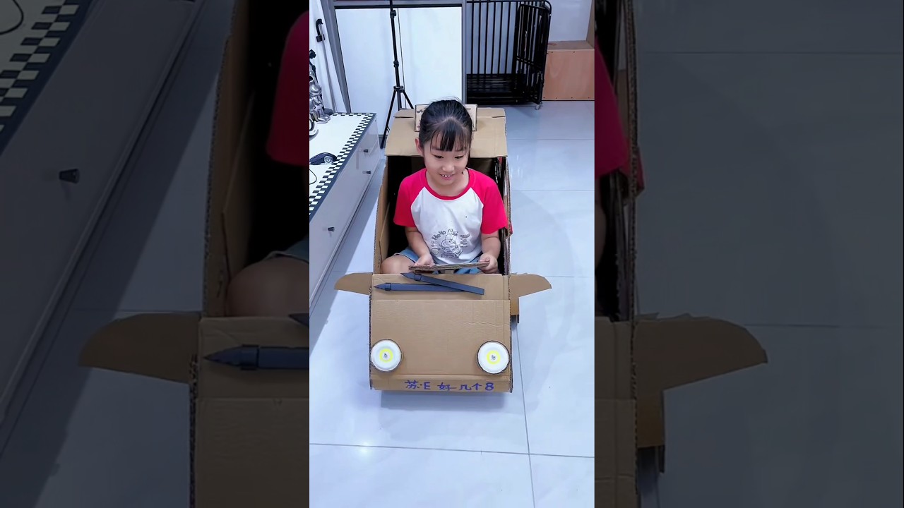Natasha made car with paper 🥰 #shorts #ytshorts