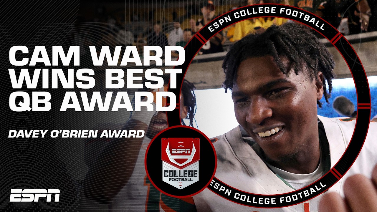 The Best QB in the NATION 🙌 Cam Ward wins the 2024 Davey O'Brien Award 🏆 | ESPN College Football
