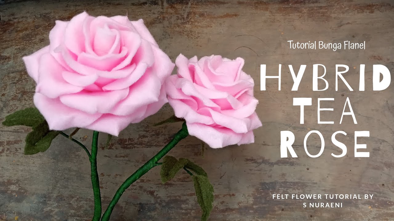 Розы Цветы из Фетра (Felt Realistic Rose)- #DIY Цветы из Фетра сделанные S Nuraeni