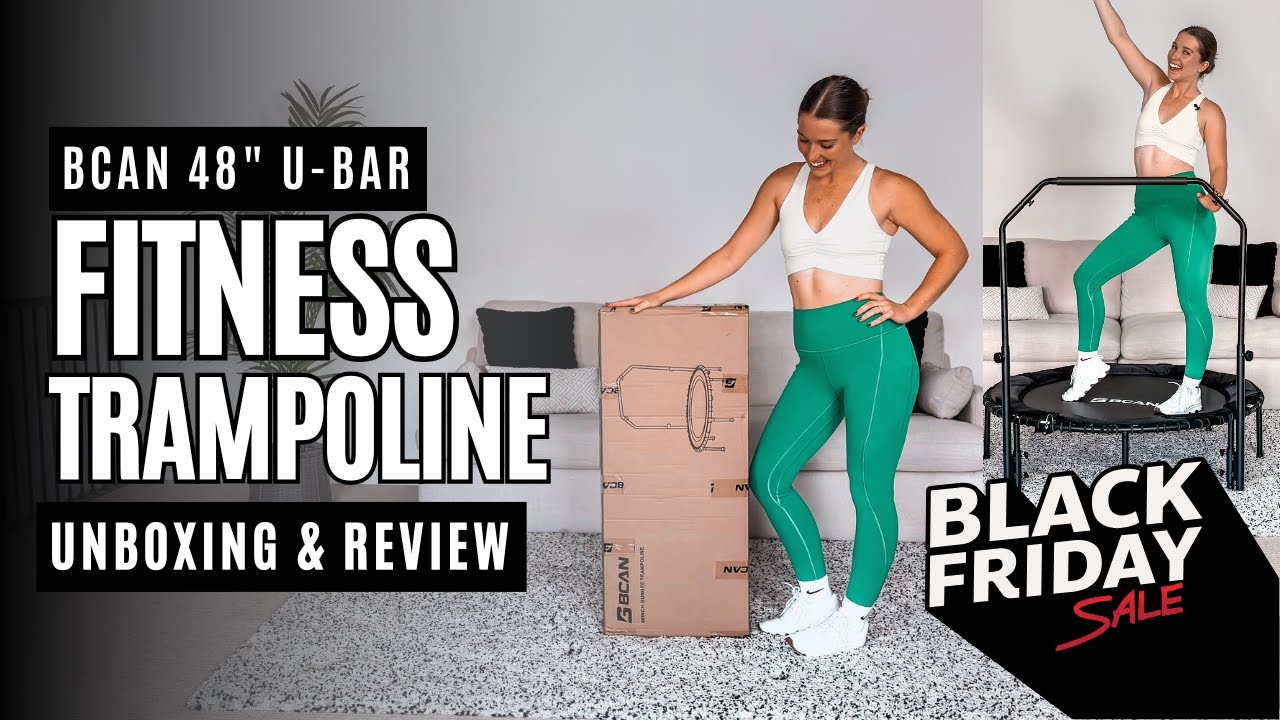 Black Friday Deal! Unboxing, Assembly, & Review of the BCAN Foldable Mini Trampoline - 48" U-Bar