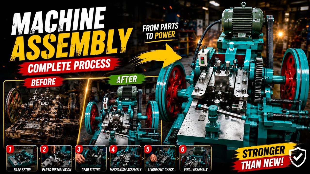 New Header Machine 🇵🇰 👉(8×65mm) Assembling  Process Step/Step Video #Assemblingpart  #manufacturing