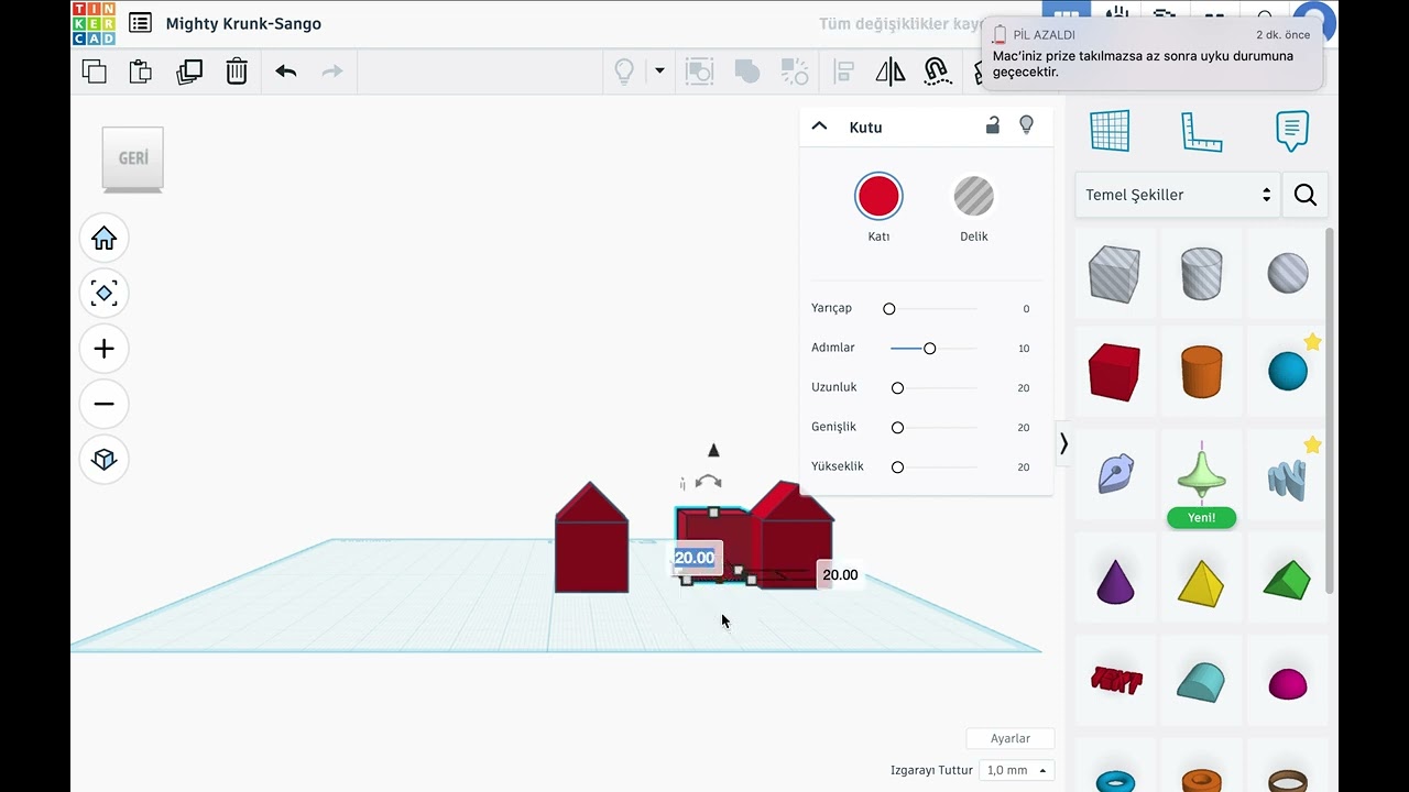 Tinkercad çalışması 1