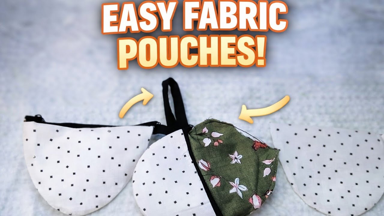 EASY WAY TO MAKE FABRIC POUCH AT HOME | DIY IDEAS WITH AMABIA'S CREATIONS #reuse #diy #recycled  