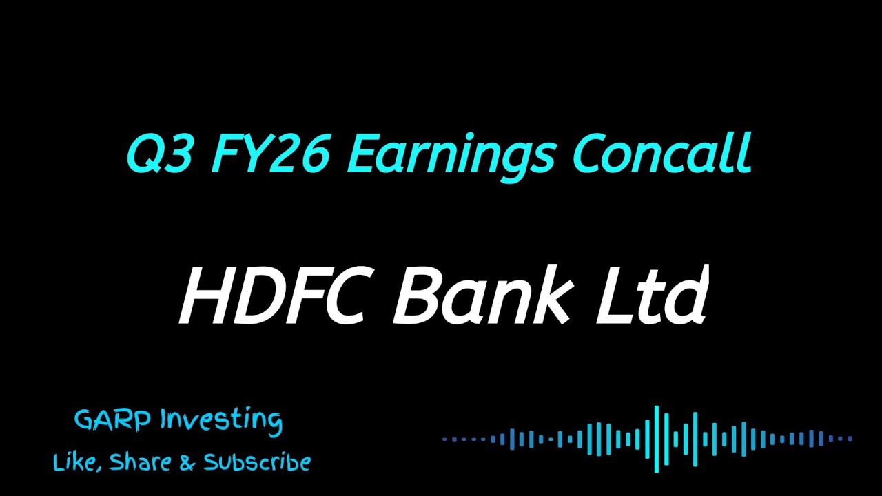 HDFC Bank Q3 FY26 Earnings Concall | Part - 1 | HDFC Bank Conference Call 