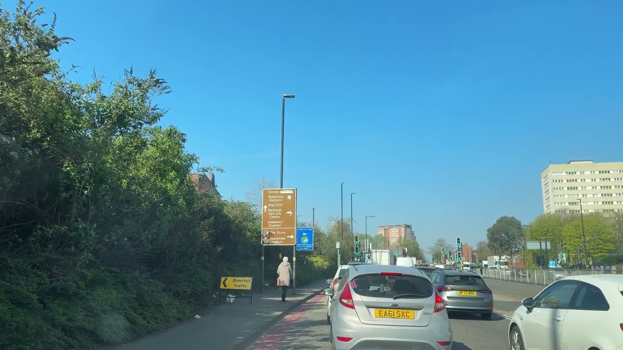 🇬🇧 4K Drive || Birmingham UK || Watery Lane Middleway Eastside to Icknield Street Jewellery Quarter