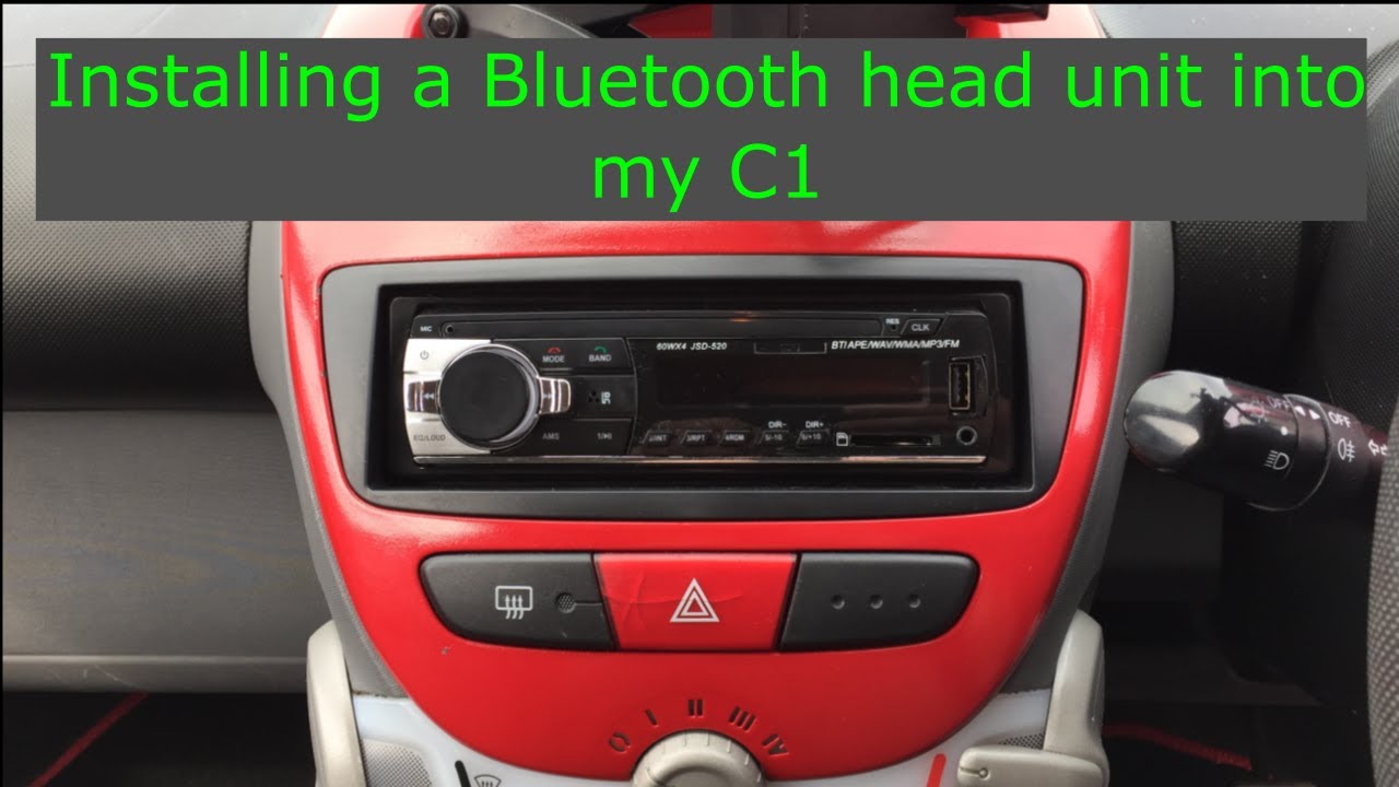 Installing a Bluetooth head unit to my 2008 Citroen C1